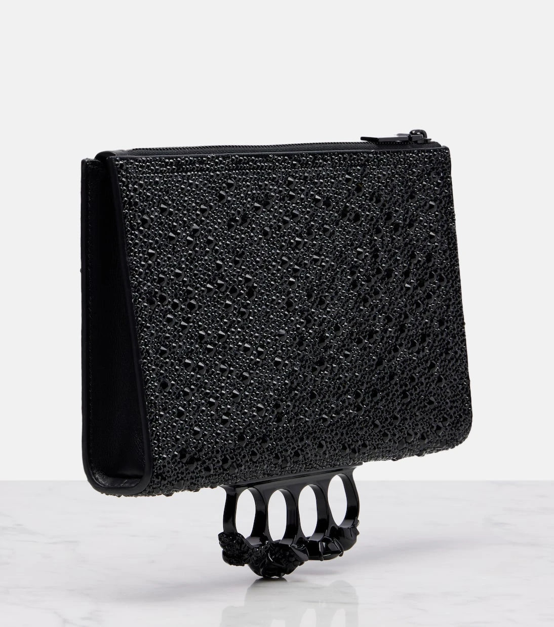 McQueen - Knuckle studded leather pouch