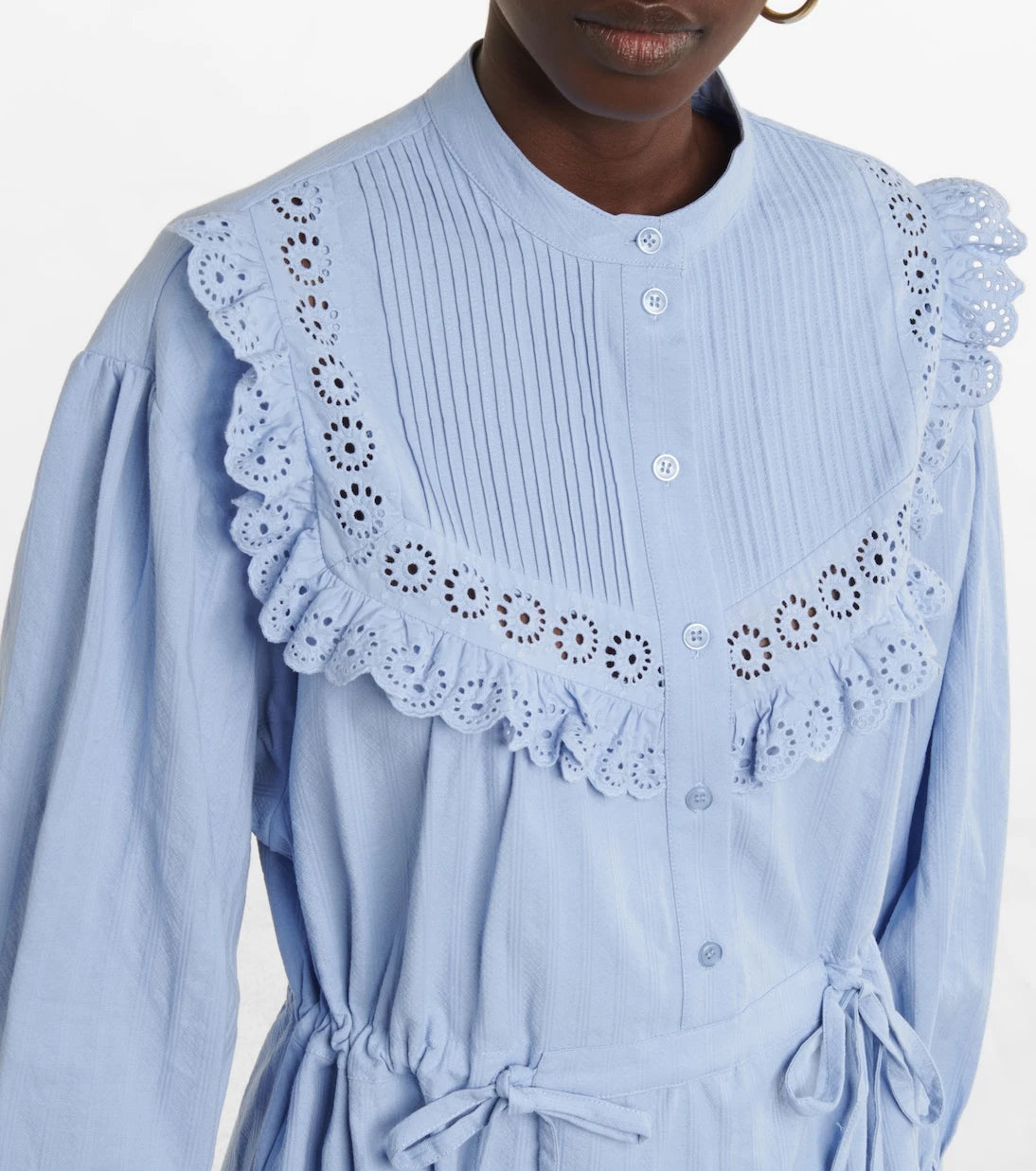 See By Chloé - Ruffled cotton poplin shirt dress