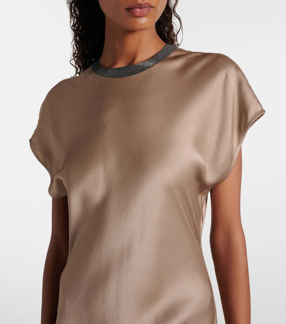 Brunello Cucinelli - Monili satin gown