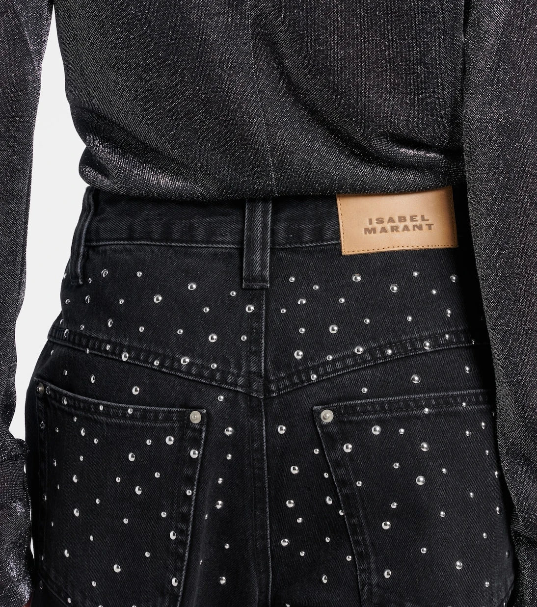 Marant Etoile - Embellished straight jeans
