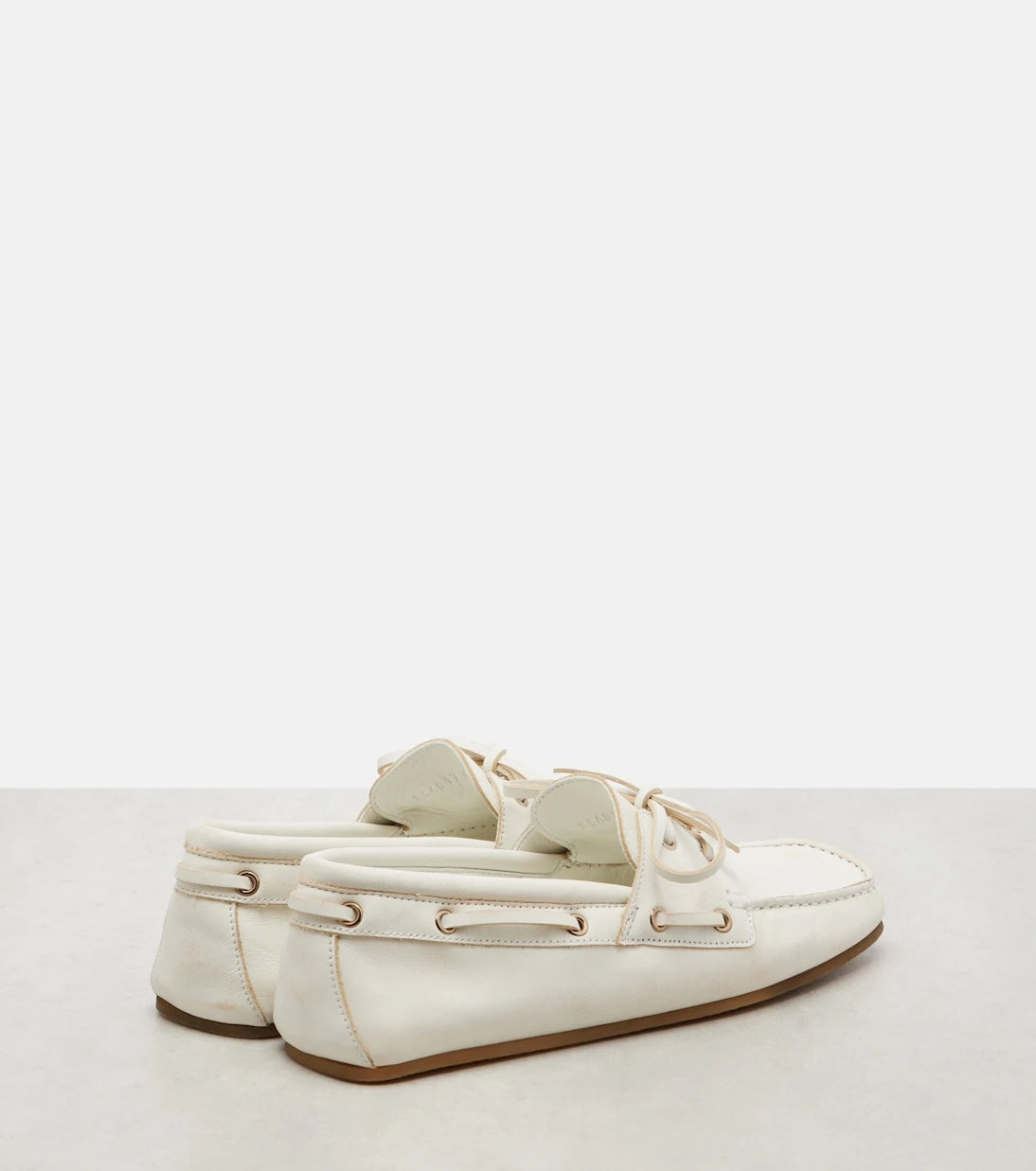 Gucci - Interlocking G leather boat shoes