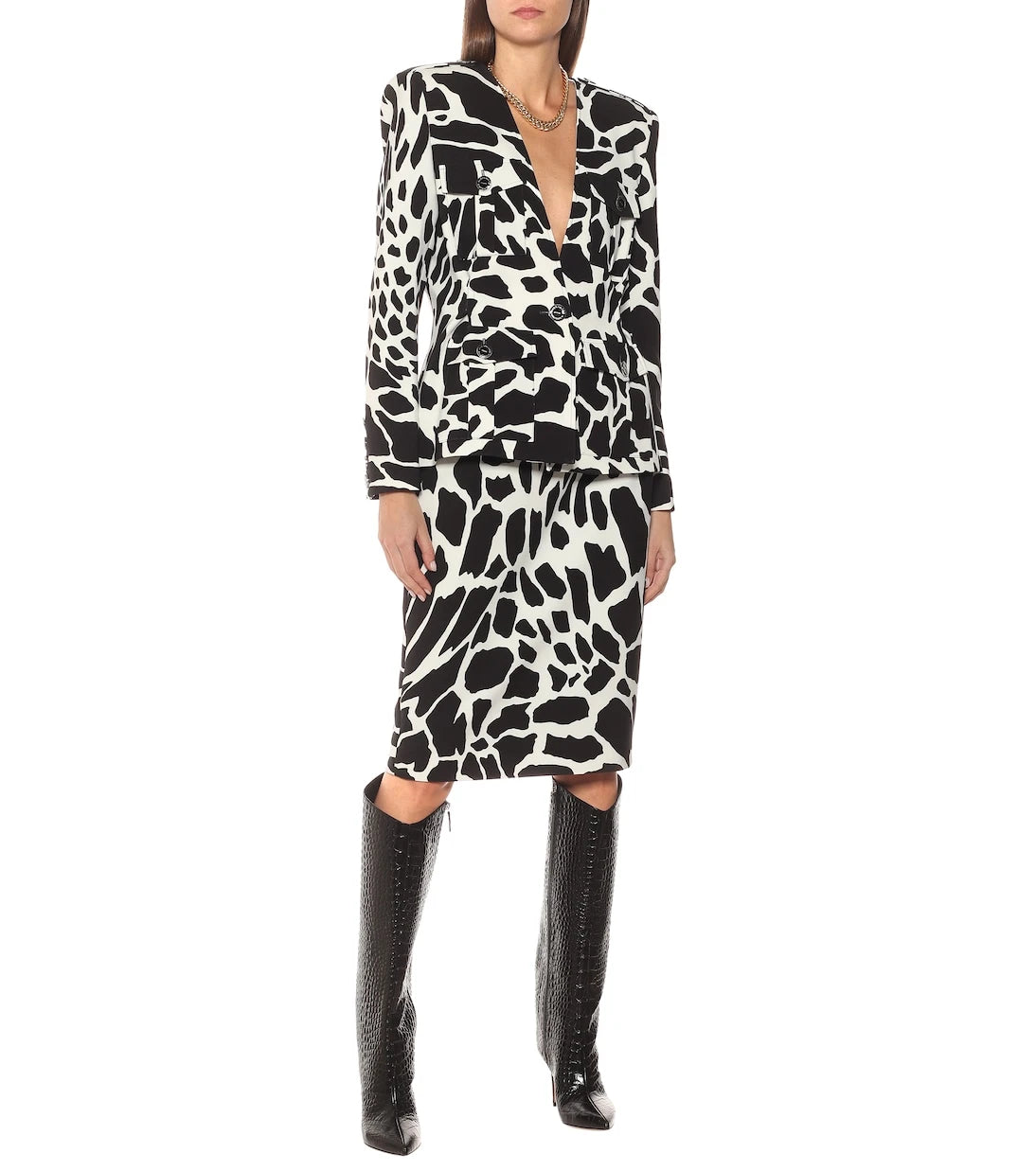 Alexandre Vauthier - Printed stretch-twill blazer