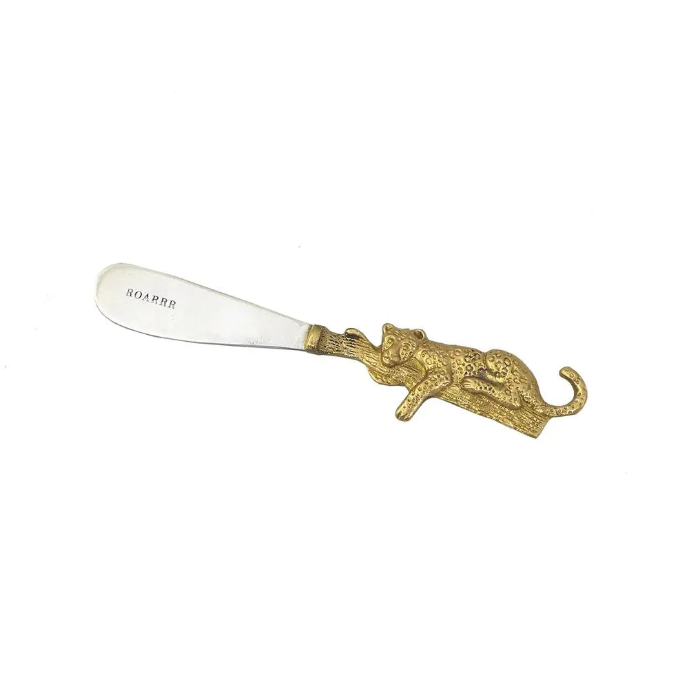 Doing Goods - Leopard Brass Butter Knife | Gold