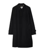 Black Cotton Gabardine Car Coat