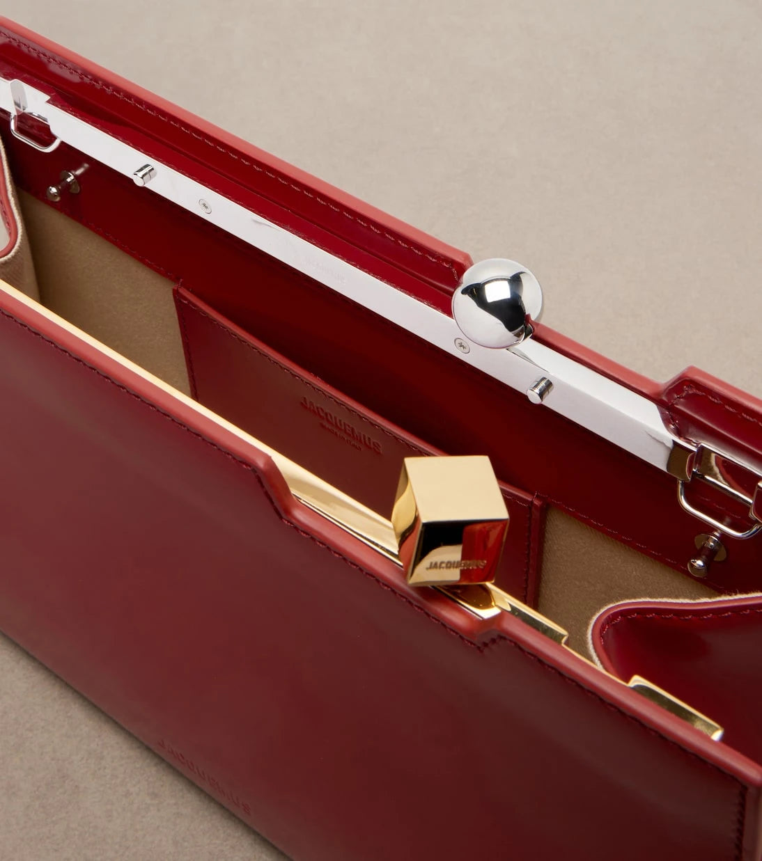 Jacquemus - Salon leather clutch