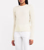 Ivory Cashmere Round-Neck Sweater