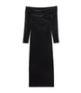 Velvet Delta Midi Dress BLACK
