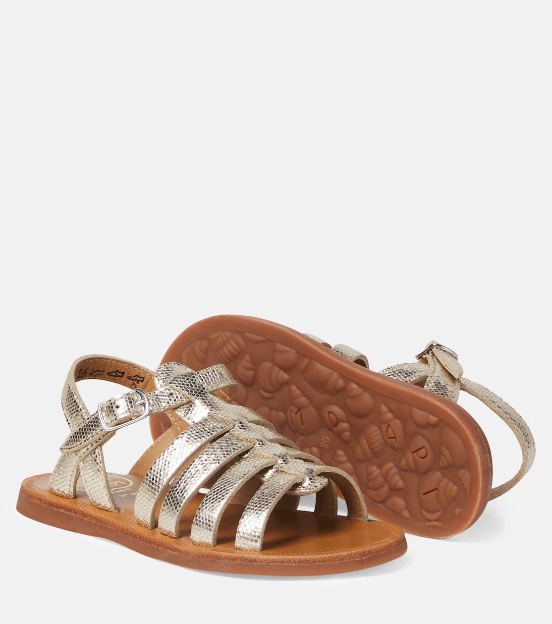 Pom d'Api - Plagette Strap metallic leather sandals