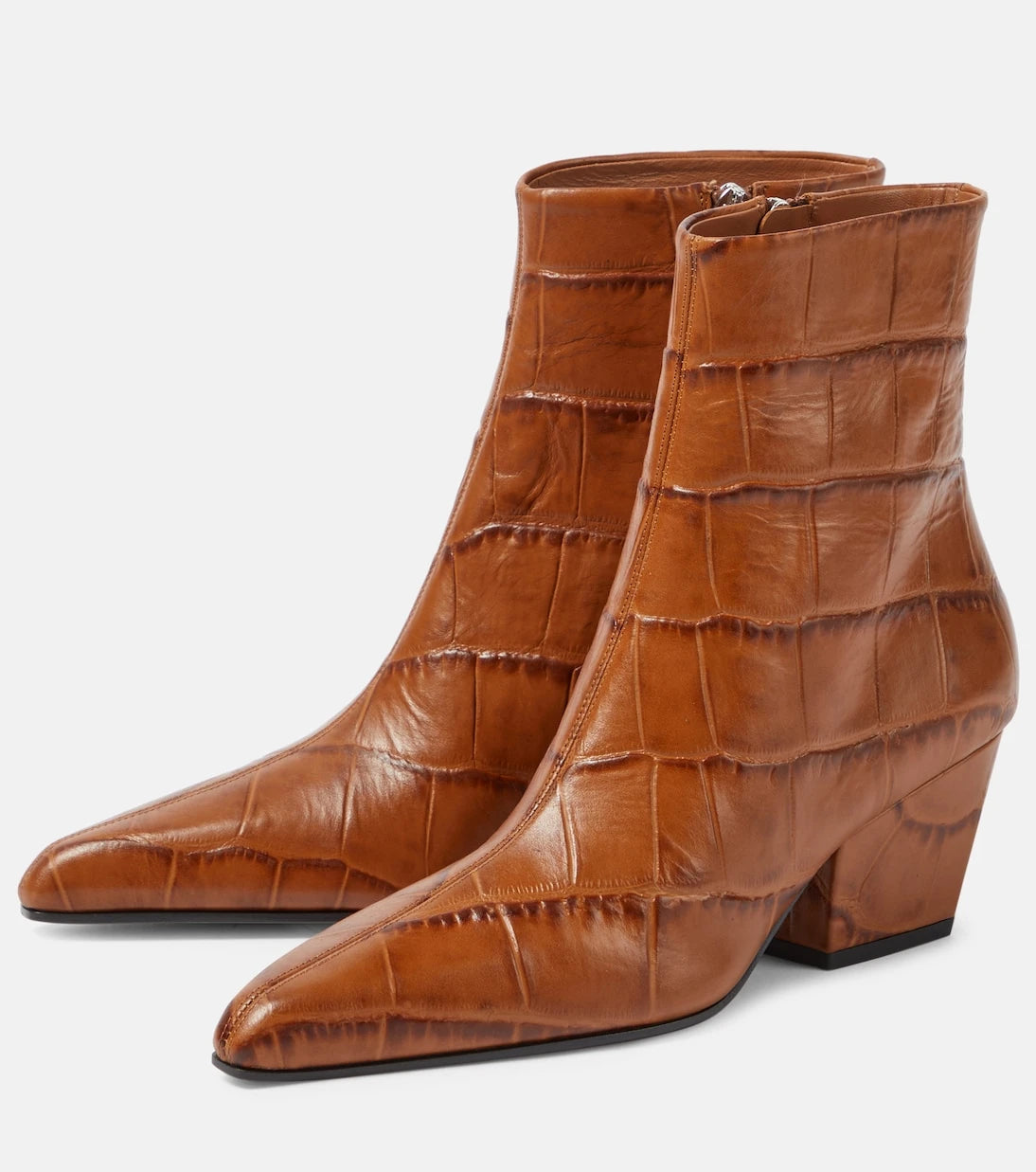 Paris Texas - Jane croc-effect leather knee-high boots