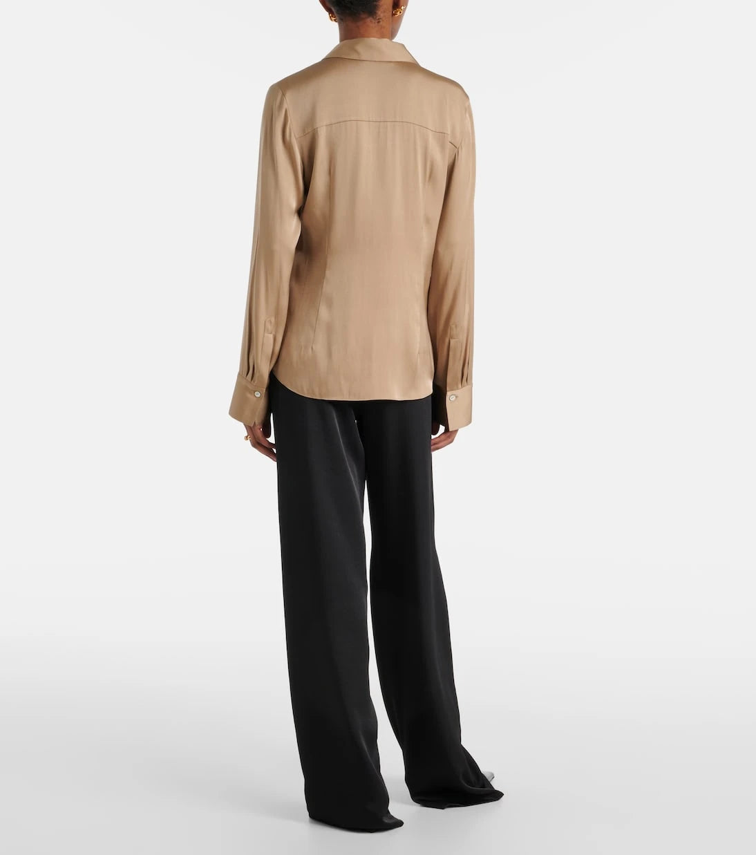 Vince - Silk-blend satin shirt