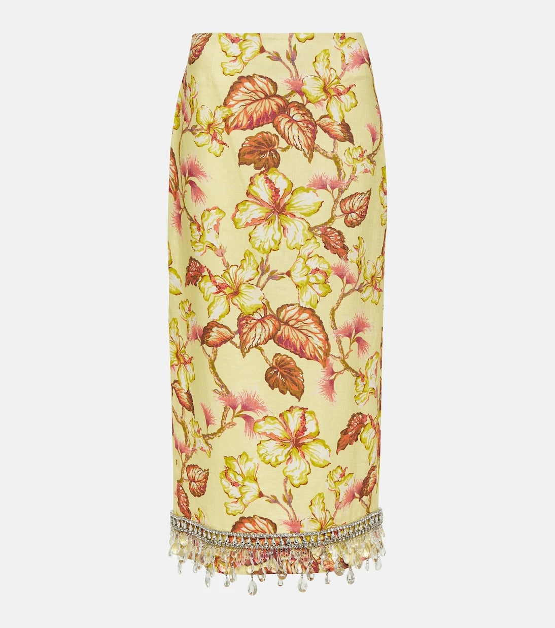 Zimmermann - Matchmaker embellished linen midi skirt
