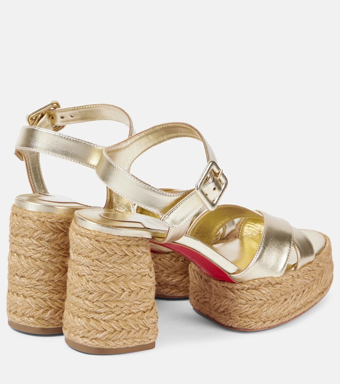 Christian Louboutin - Calakala 85 metallic leather platform sandals