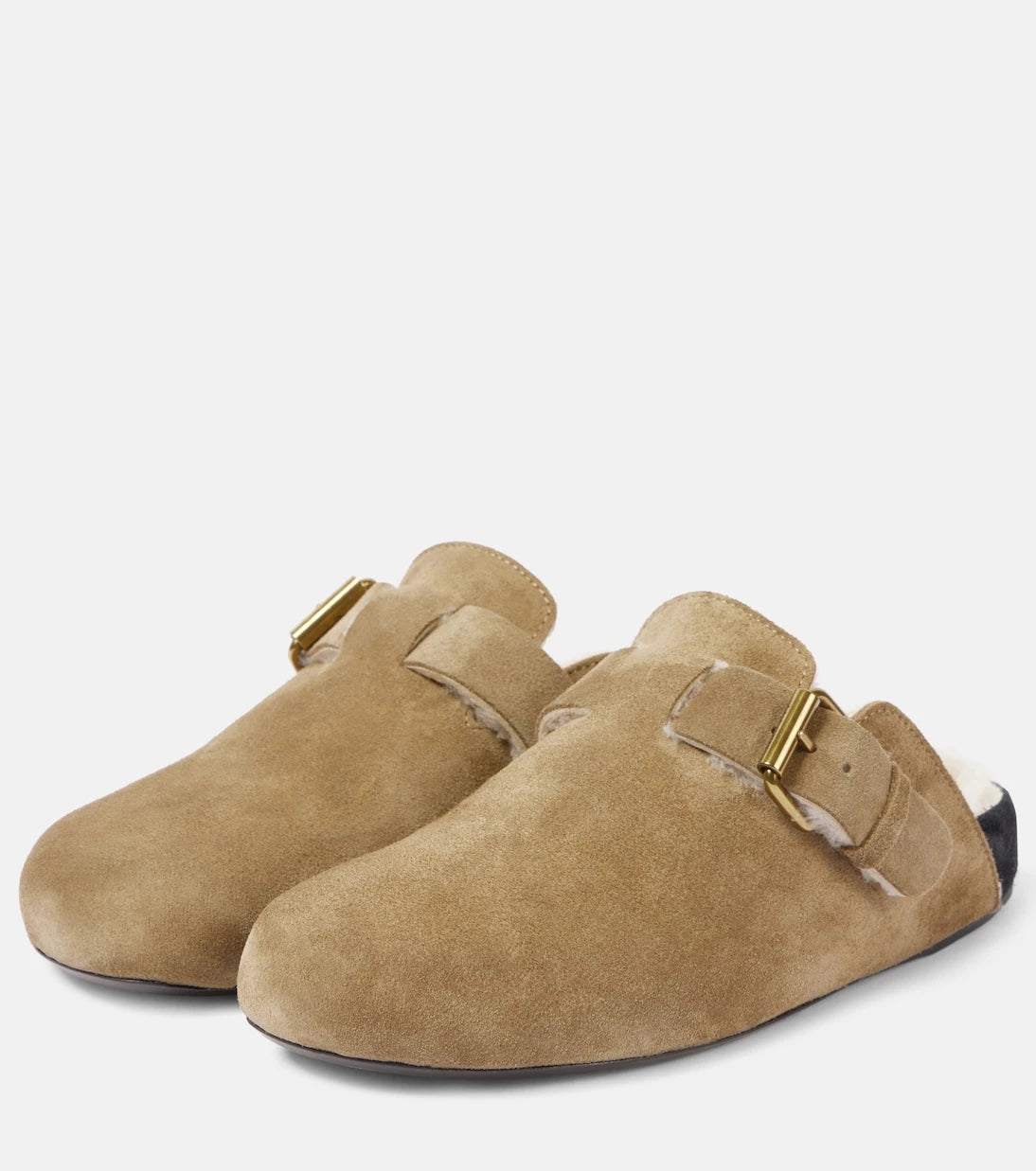 Isabel Marant - Mirvin shearling astarlı süet takunya