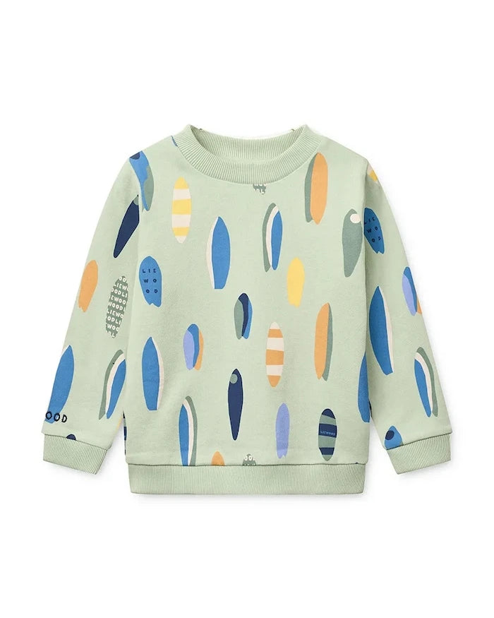 Liewood Thora Desenli Çocuk Pamuklu Sweatshirt