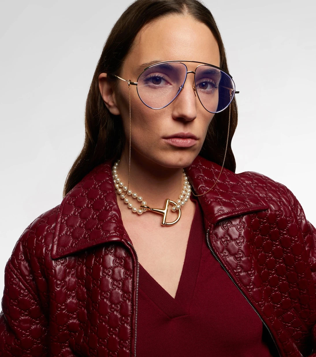 Gucci - Oversized aviator glasses