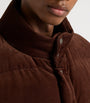 Brown Cotton Corduroy Puffer Jacket