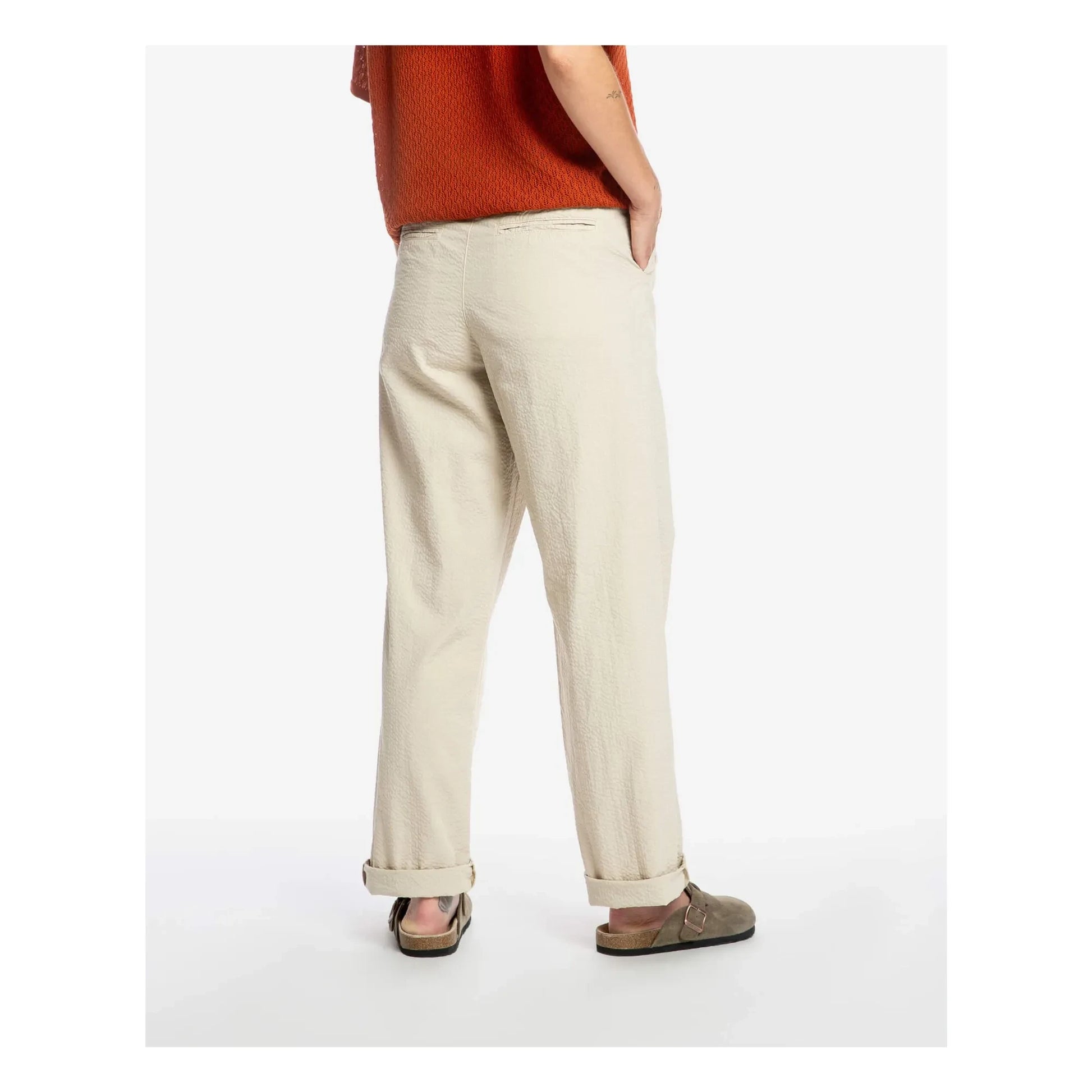 Matona - Organic Cotton Pleated Trousers | Sand