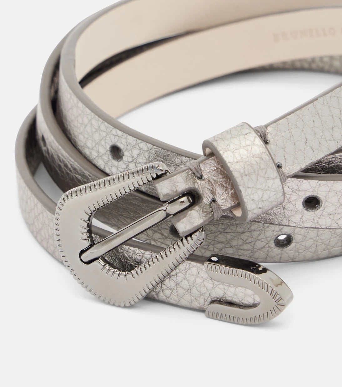 Brunello Cucinelli - Metallic leather belt