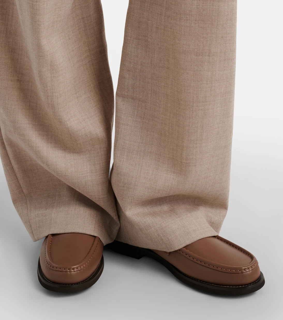 Brunello Cucinelli - Monili leather loafers