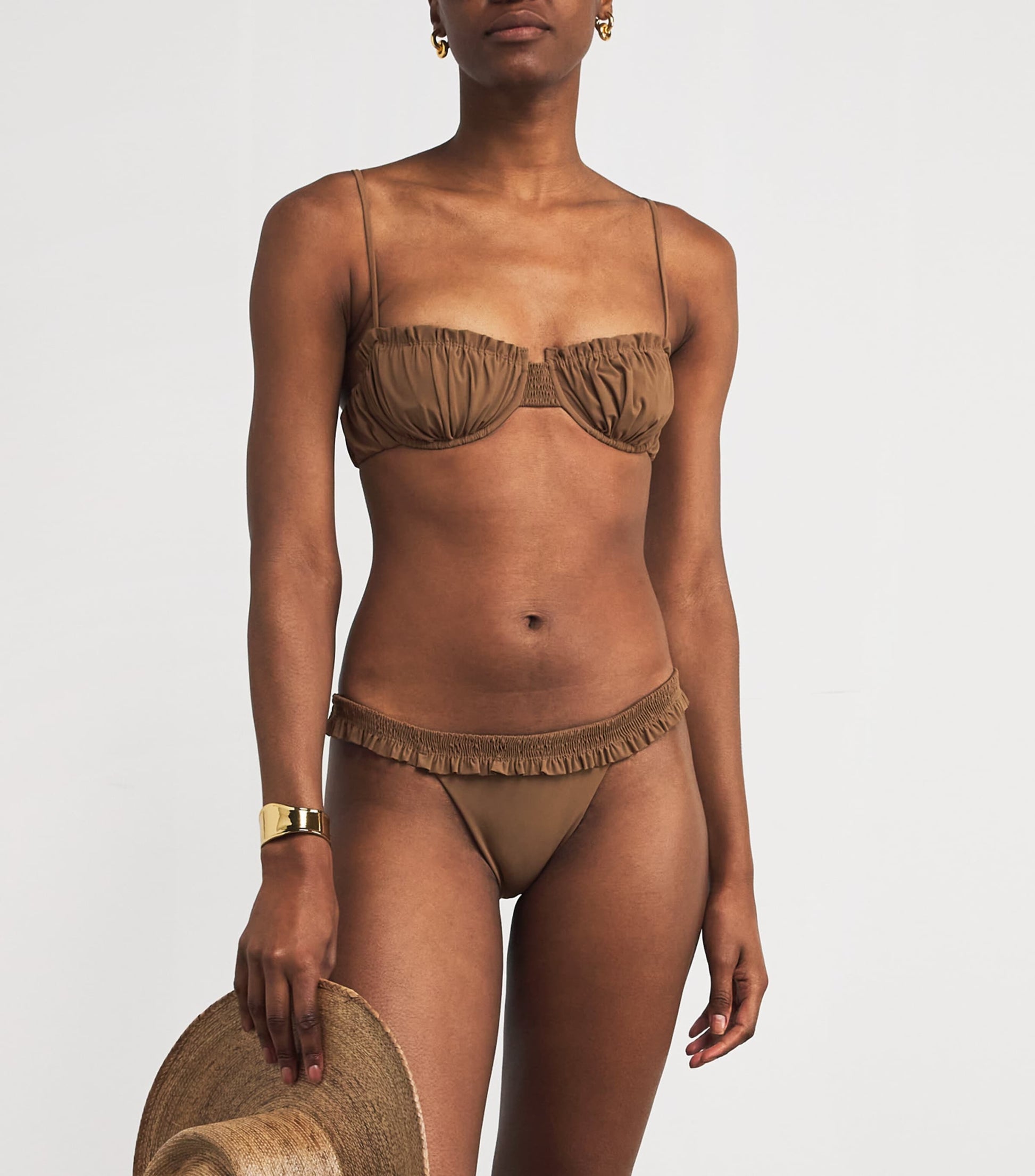 Faithfull the Brand Brown Esterel Balconette Bikini Top
