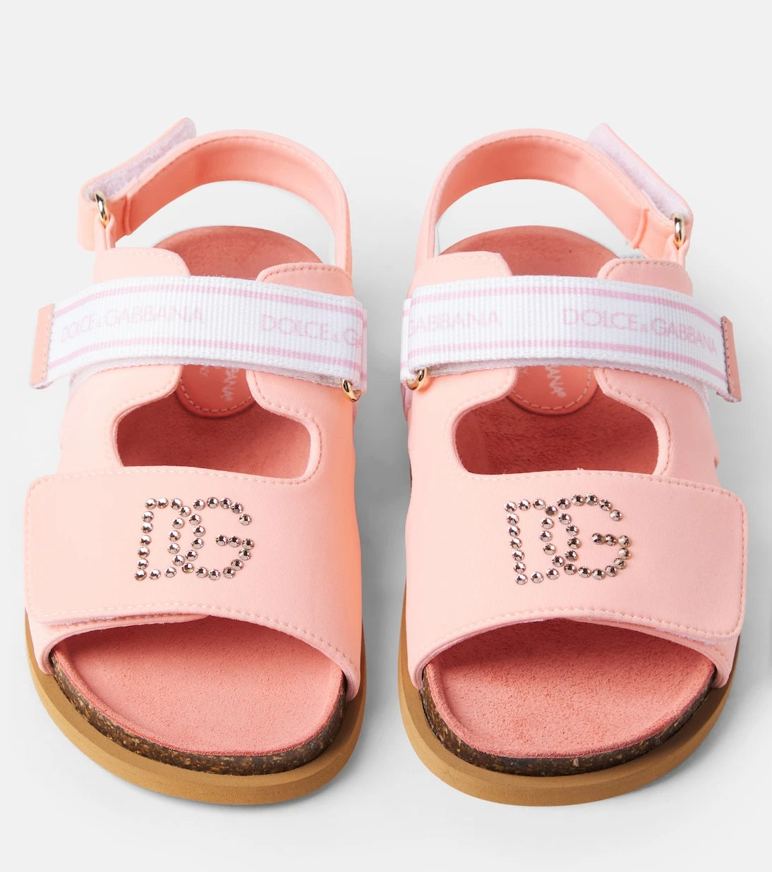 Dolce&Gabbana Kids - صنادل مزينة بشعار DG