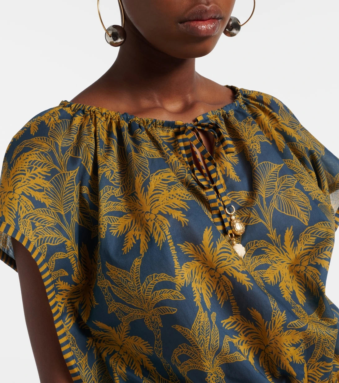 Eres - Crocodile printed cotton voile top