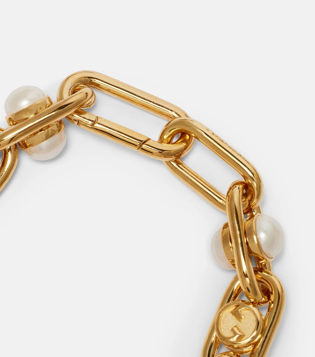 Gucci - Faux pearl chain bracelet