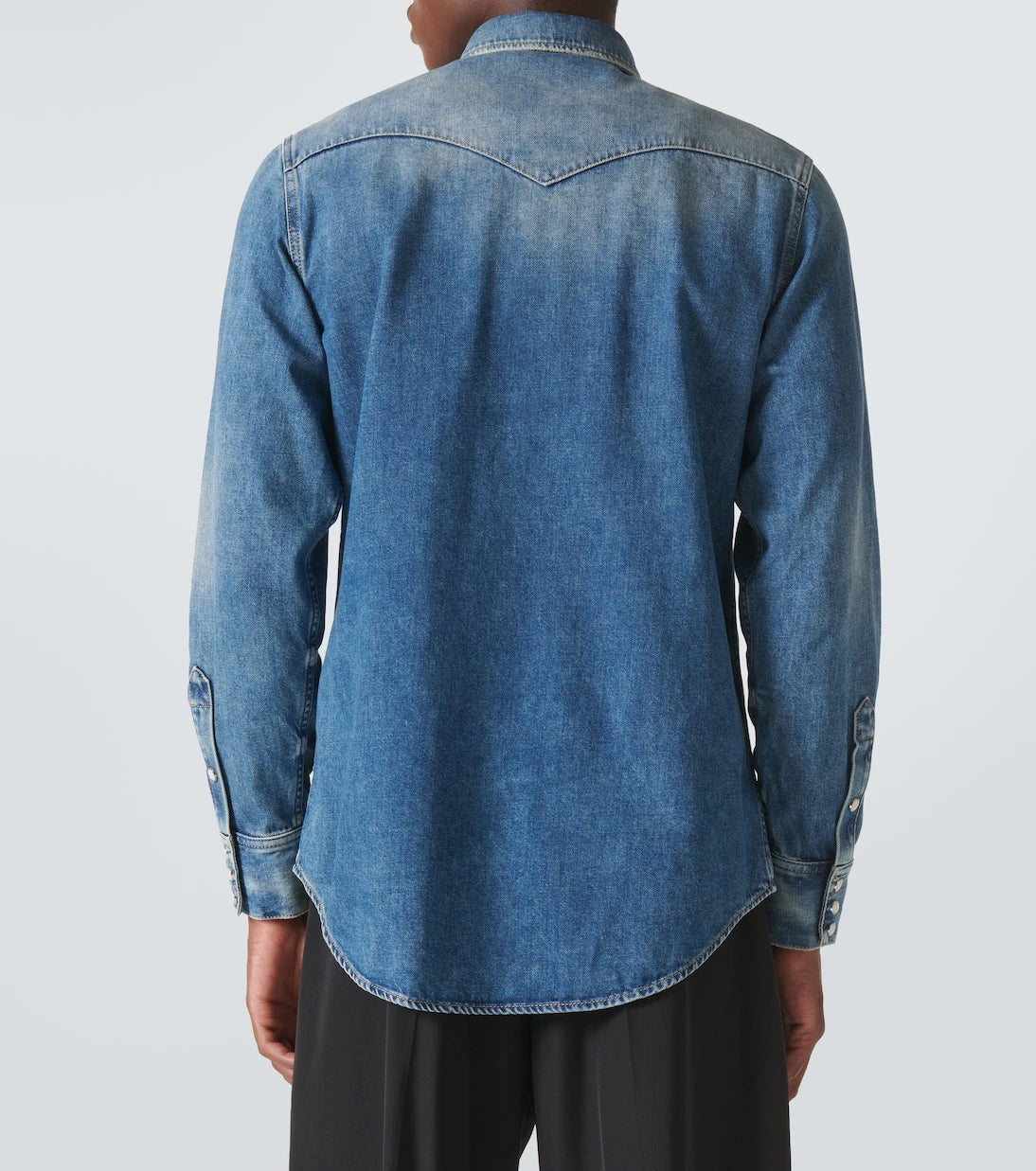 Givenchy - Logo embroidered denim shirt