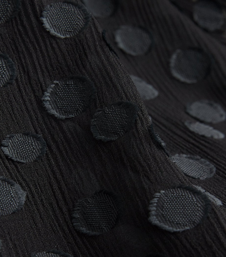 Stella McCartney Black Organic Silk-Blend Polka-Dot Blouse