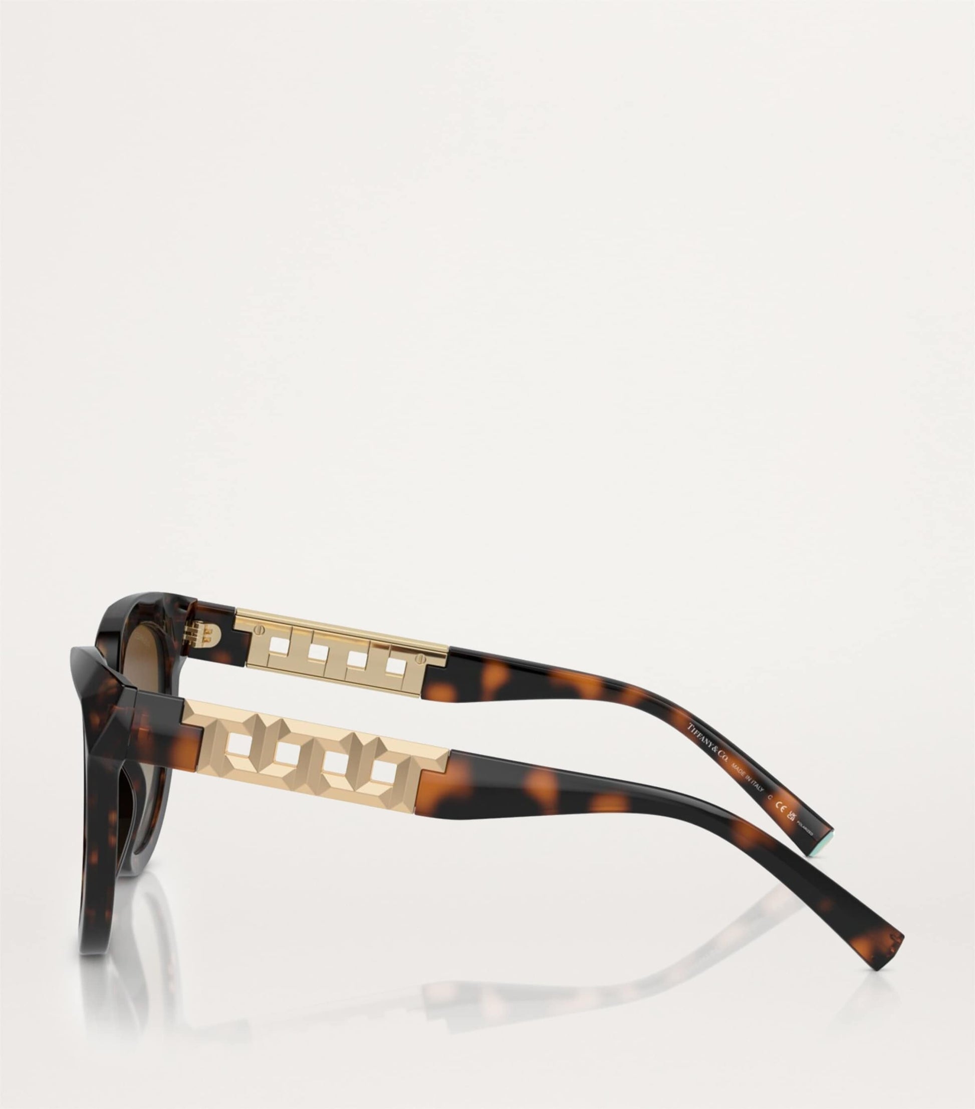 Tiffany & Co. Brown Acetate Cat Eye Sunglasses
