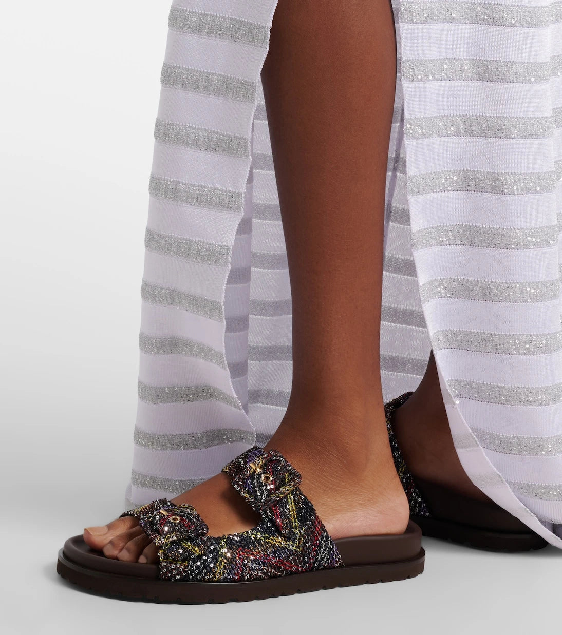 Missoni - صندل Clea مزين بالترتر بنقشة الزجزاج