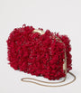Jimmy Choo Red Flower-Embellished Cloud Clutch Bag