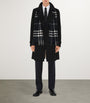 Burberry Black Mid-Length Kensington Heritage Trench Coat