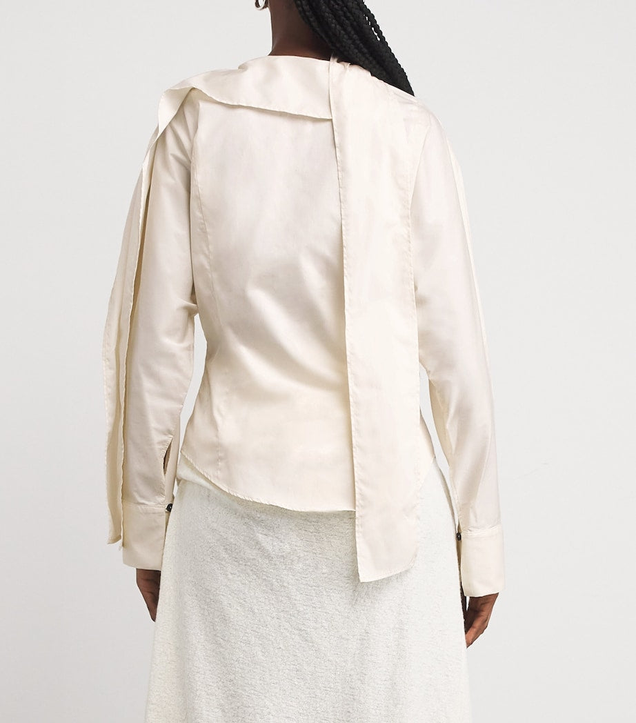 Cotton Sia Scarf Top CREMA