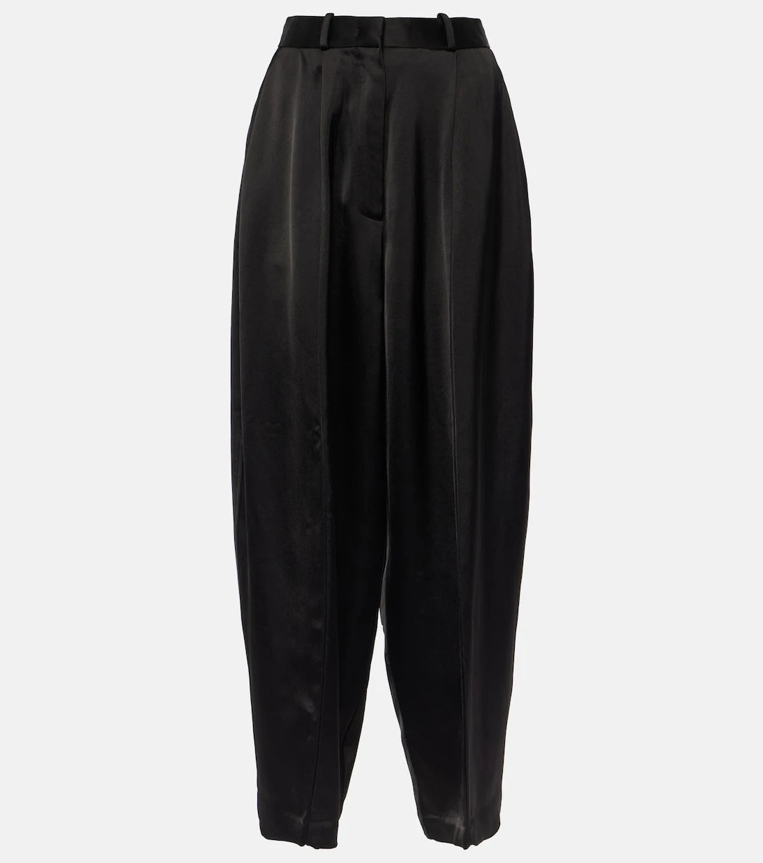 CO - High-rise satin crêpe wide-leg pants