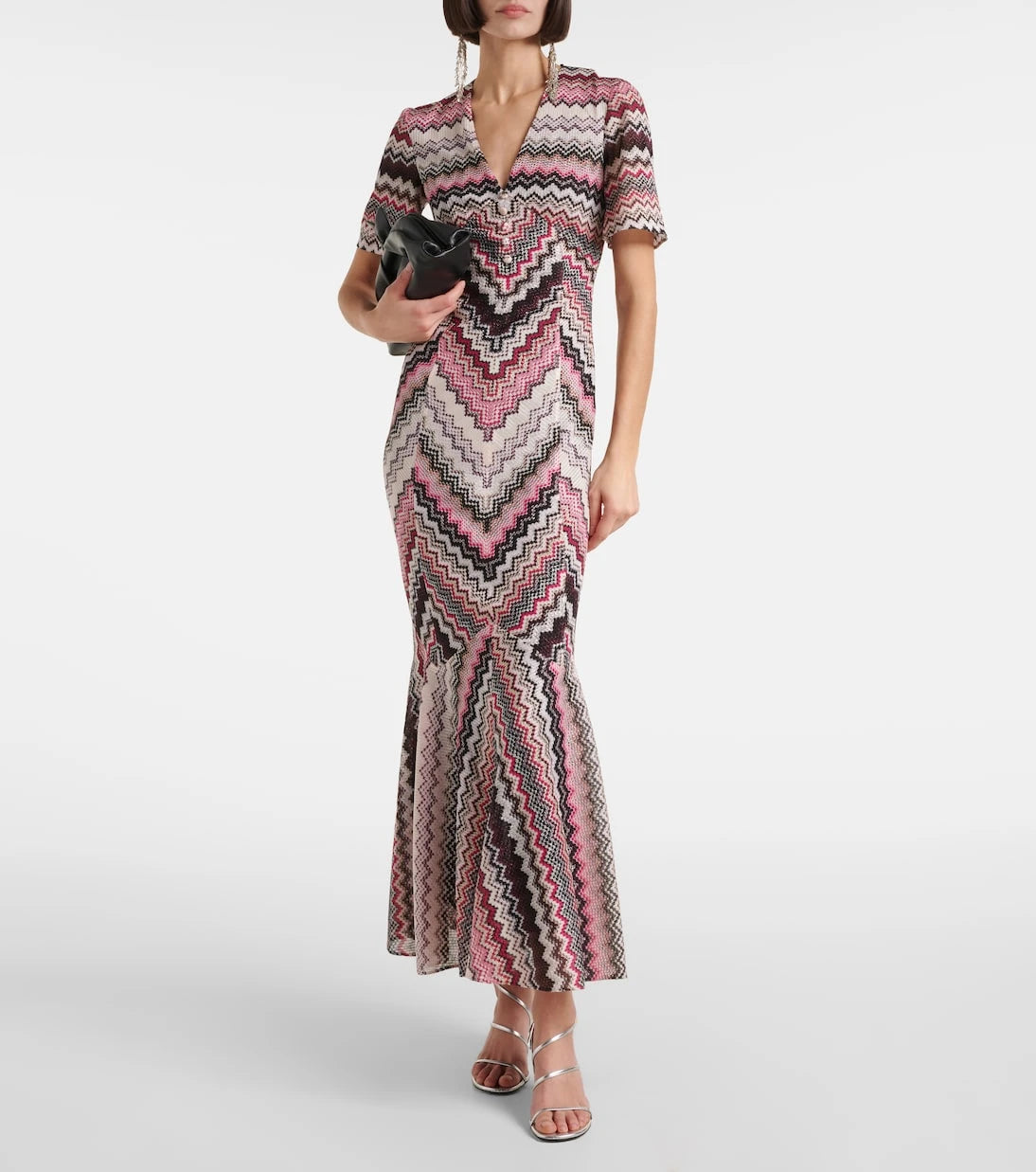 Missoni - Zigzag lamé midi dress