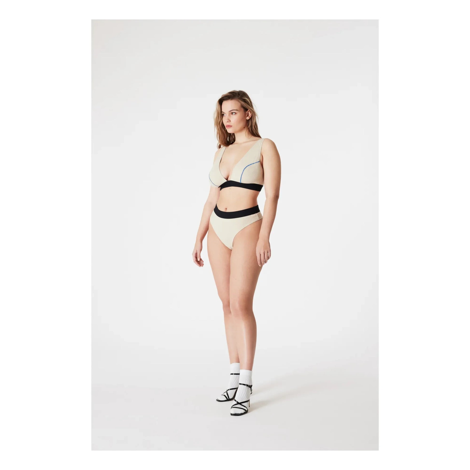 Icone - Callas Jersey Ribbed Tanga | Ecru