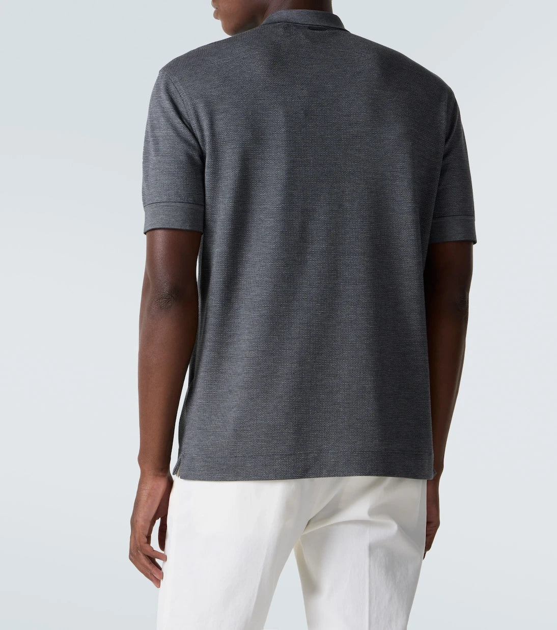 Zegna - Cotton and silk piqué polo shirt