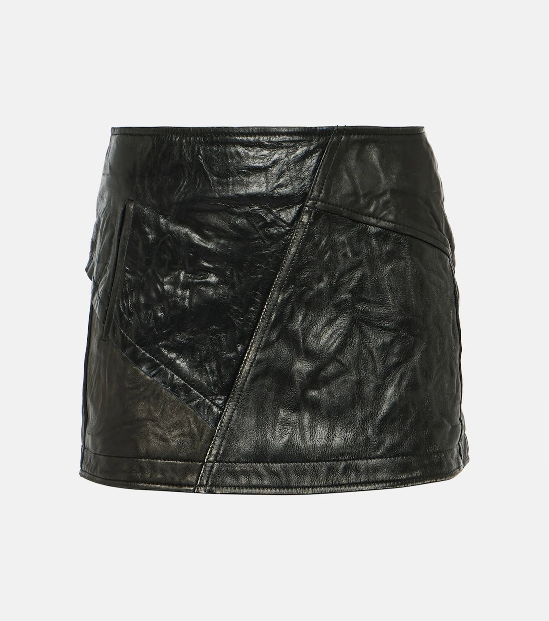 Acne Studios - Paneled leather miniskirt
