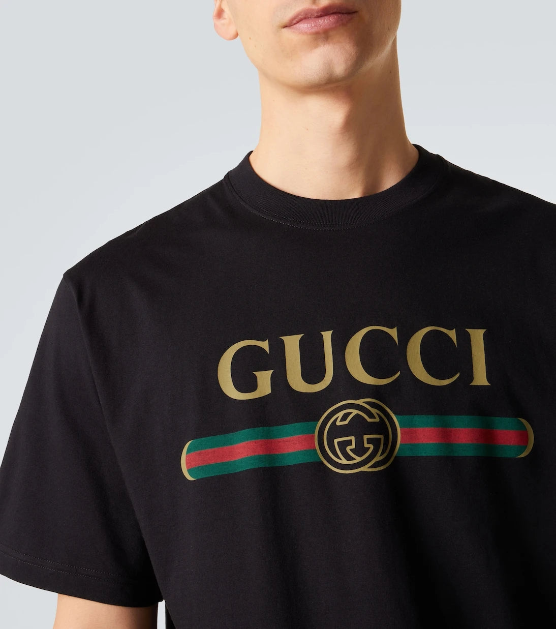 Gucci - Logo cotton and silk jersey T-shirt