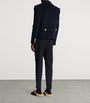 Navy Virgin Wool-Cashmere Reefer Jacket