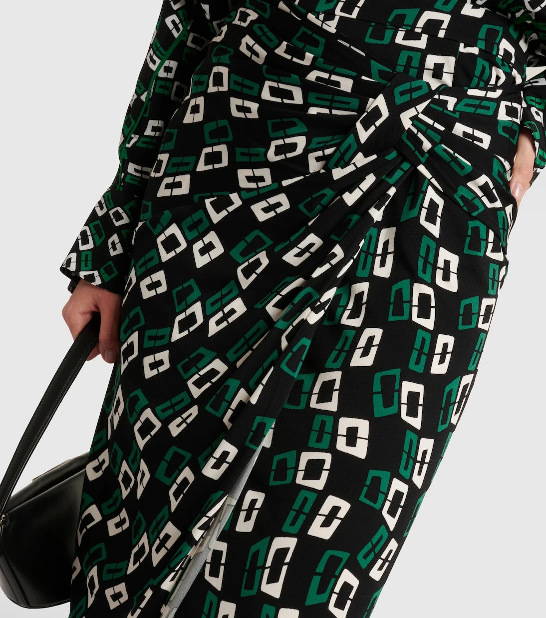 Diane von Furstenberg - Willow printed ruched midi skirt