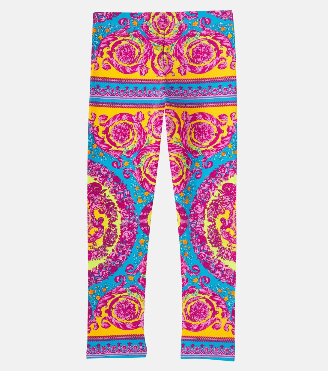 Versace Kids - Electric Barocco cotton-blend jersey leggings