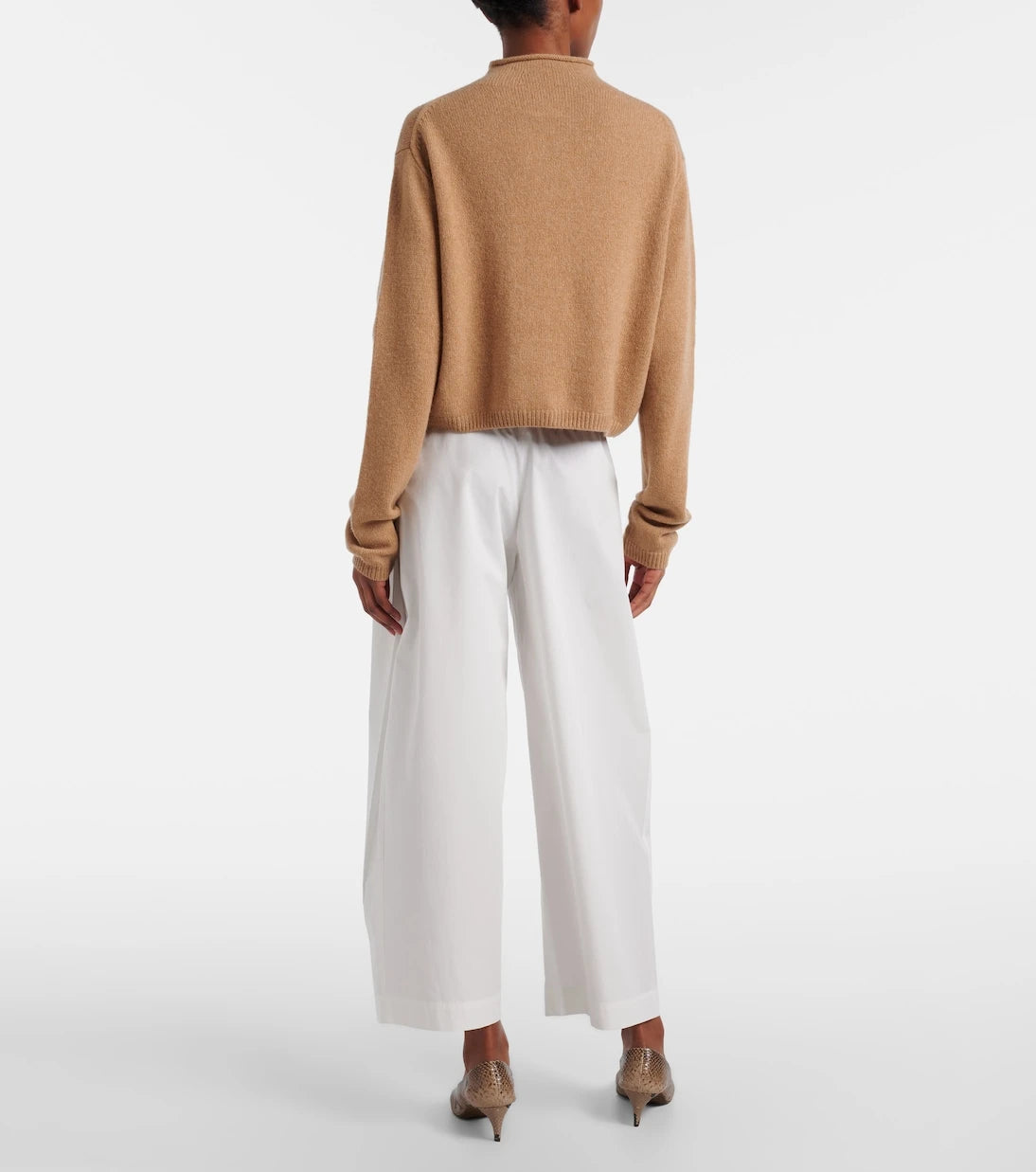 Khaite - Roma cotton poplin wide-leg pants