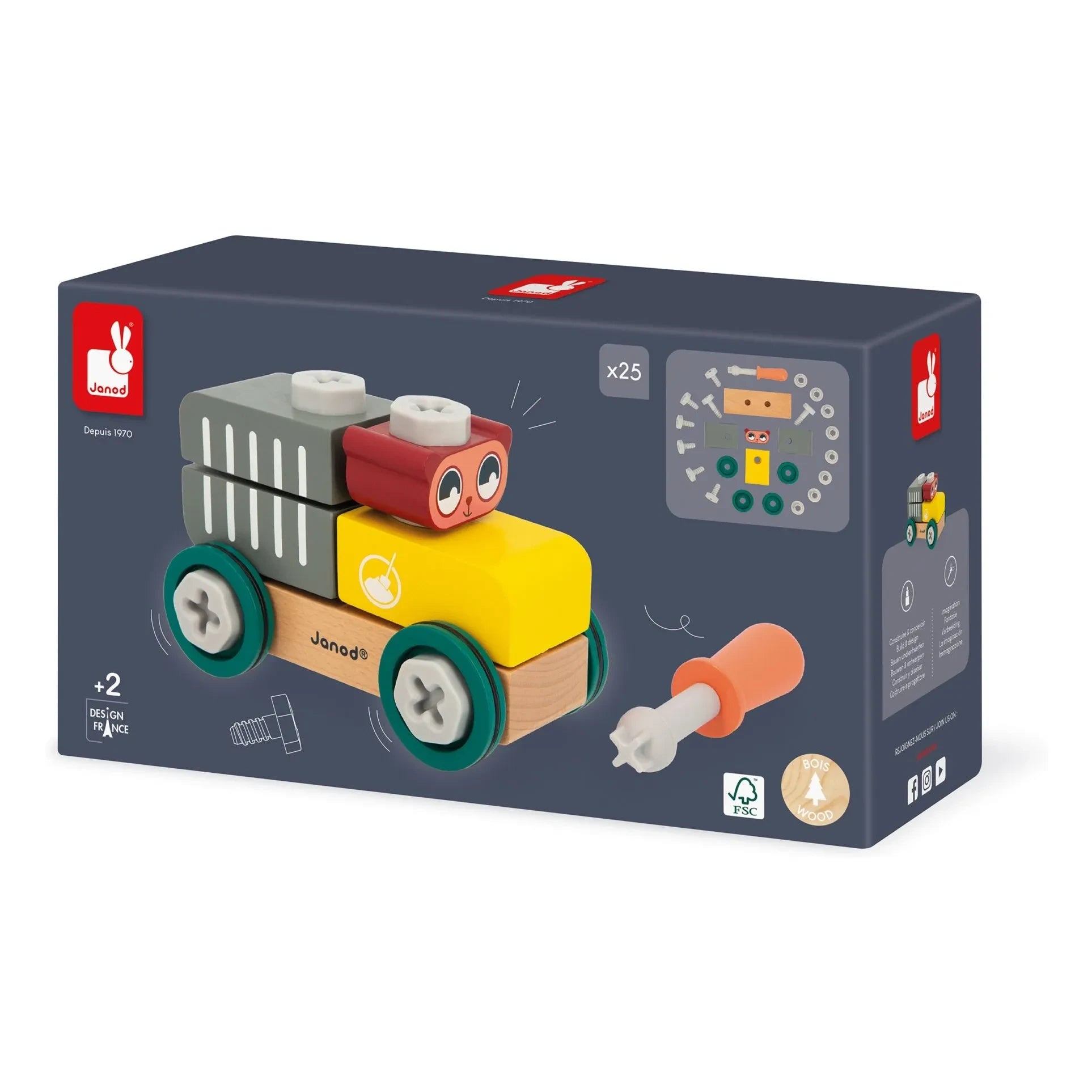 Janod - Bear tinkering car