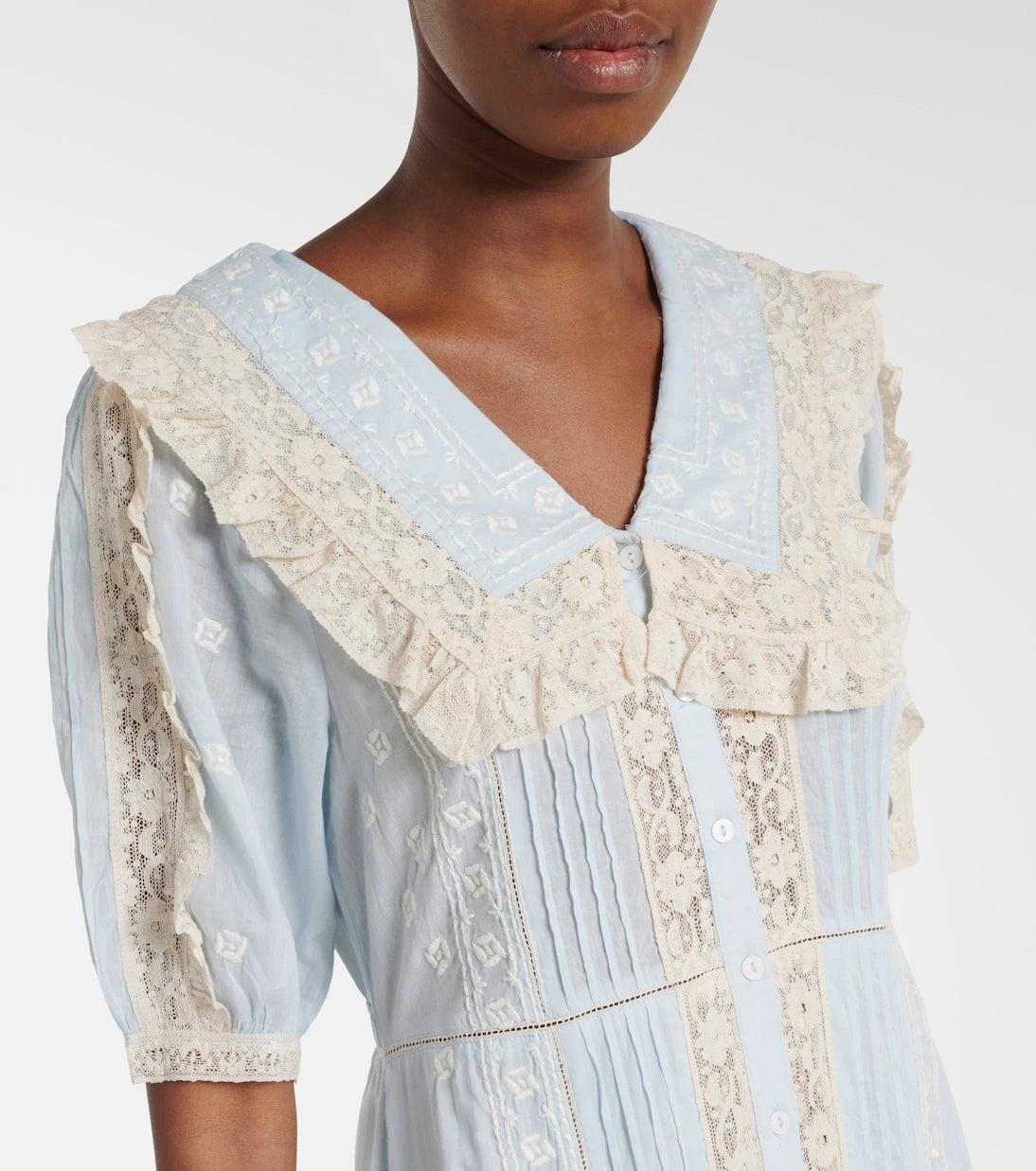 Rixo - Edina embroidered cotton midi dress