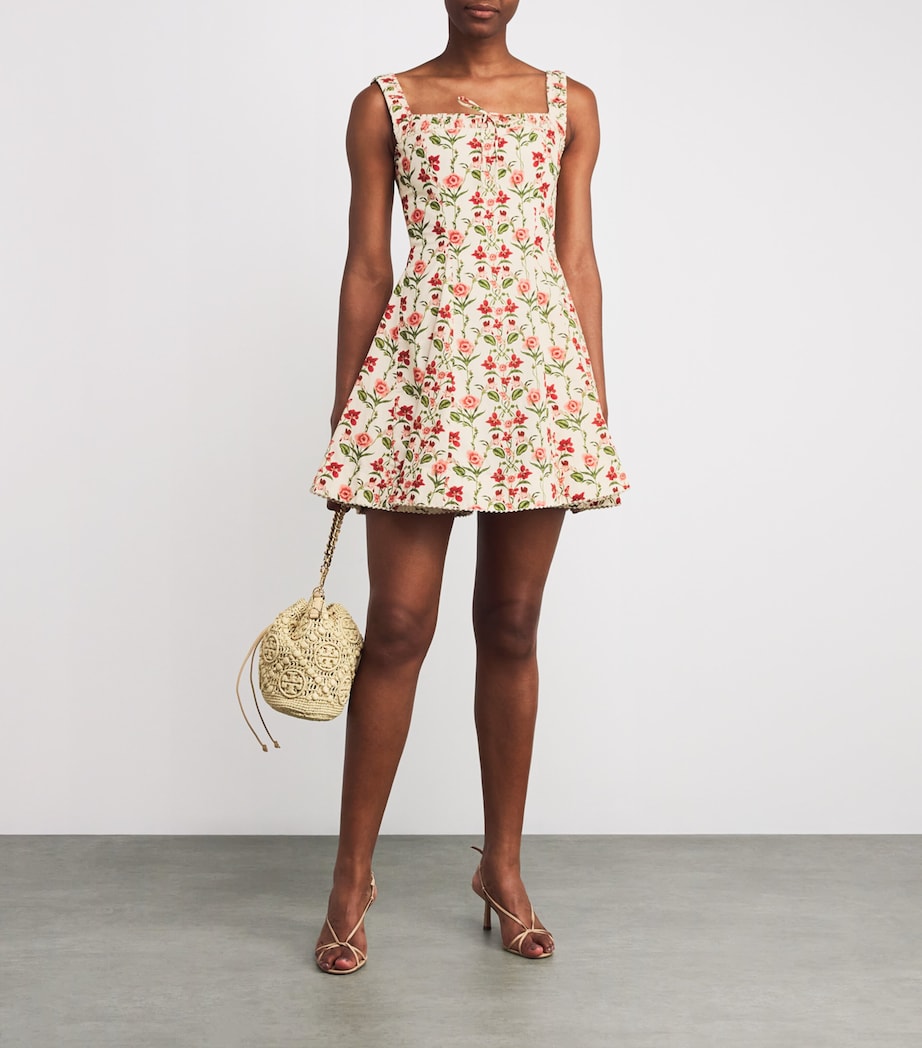 Multi Cotton Floral Mini Dress