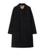 Burberry Black Gabardine Mid-Length Camden Heritage Car Coat