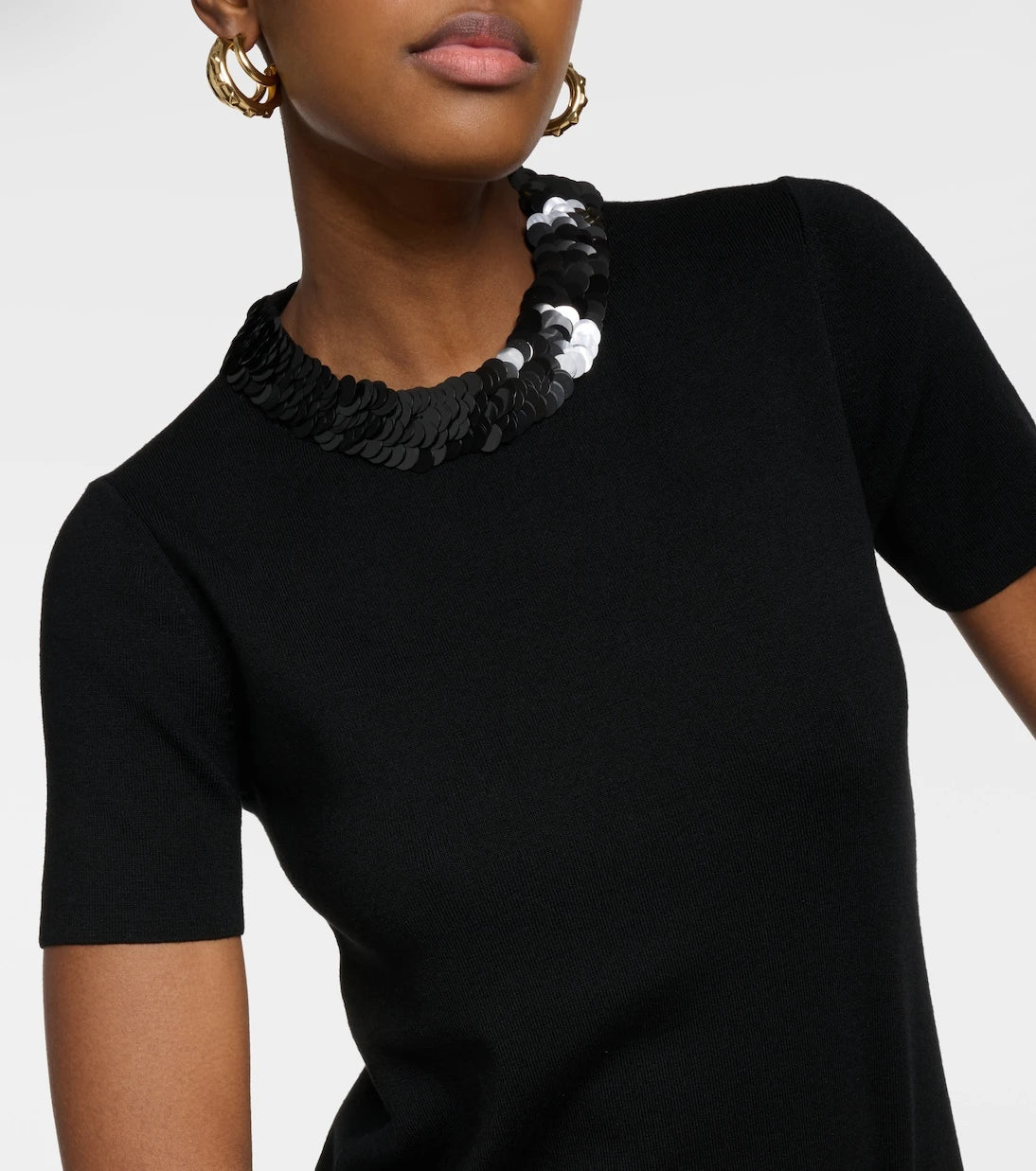 Tory Burch - Sequined wool-blend midi dress