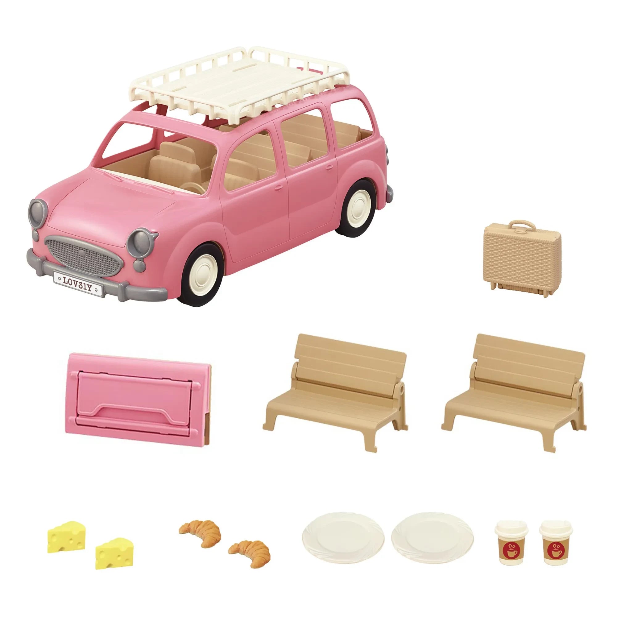 Sylvanian Families - Pink Minivan and Picnic Set